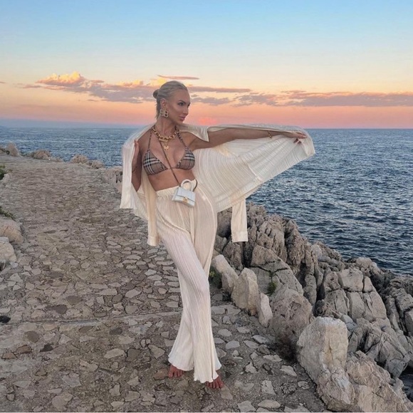 Balenciaga White Croc Embossed XXS Top Handle Crossbody Chain Bag - Picture 1 of 11